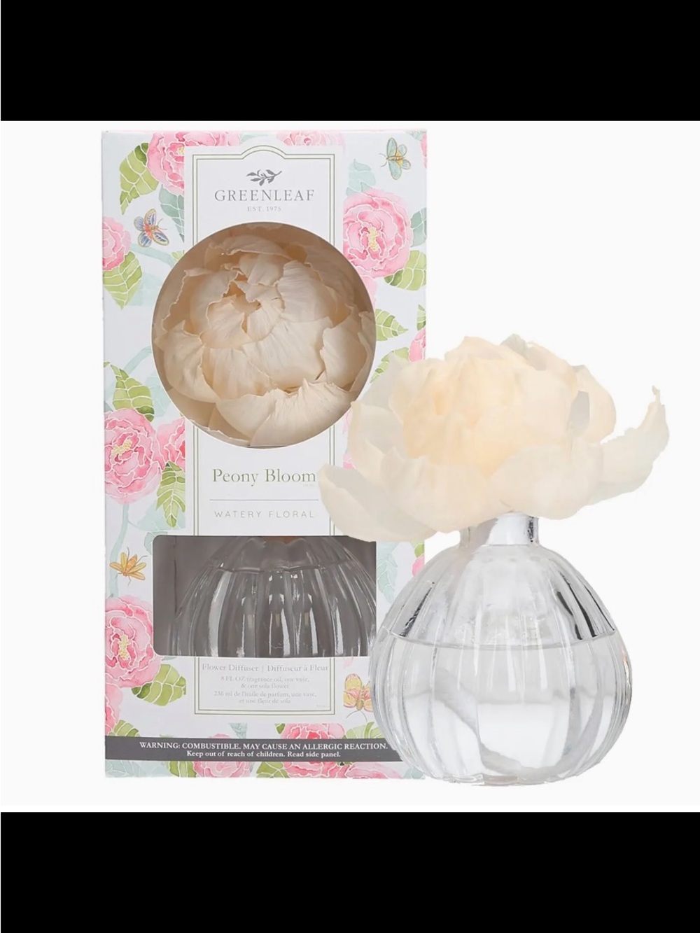 Greenleaf Peony Bloom Reed Diffuser - Cream Peony